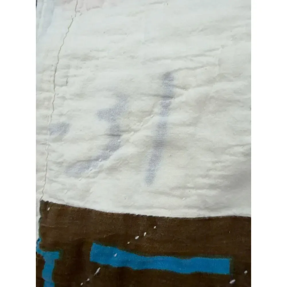 Vintage Appalachian Make Do Quilt Twin Hand Pieced Hand Quilted Patchwork Quilt